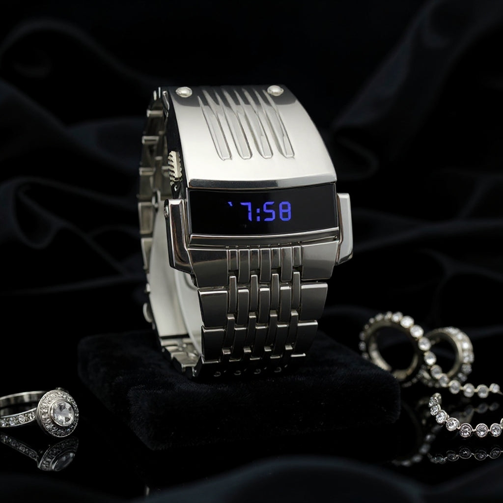 Un reloj inteligente con un diseño elegante y minimalista.