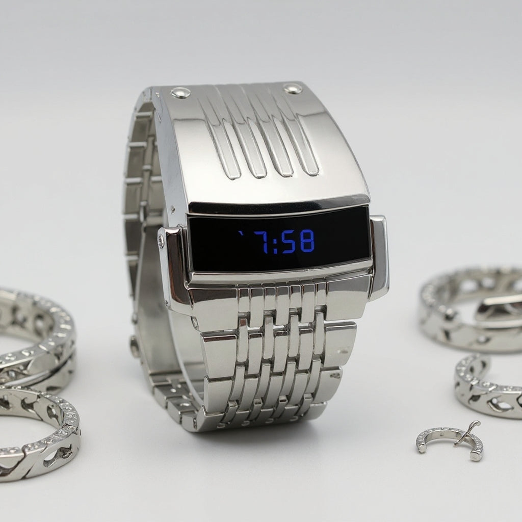 Un reloj inteligente con un diseño elegante y minimalista.